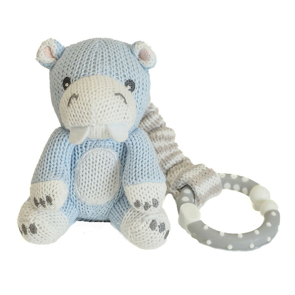 Hugo Hippo Knitted Stroller Toy