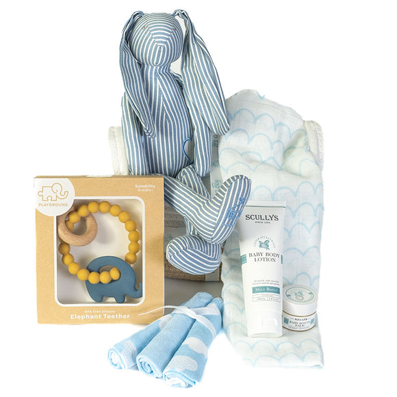 Soft Whispers Bunny Hamper - Baby Boy