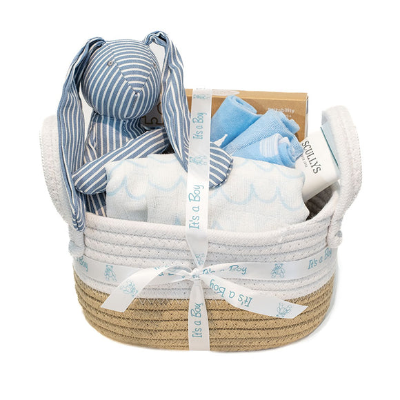 Soft Whispers Bunny Hamper - Baby Boy