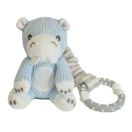 Hugo Hippo Knitted Stroller Toy