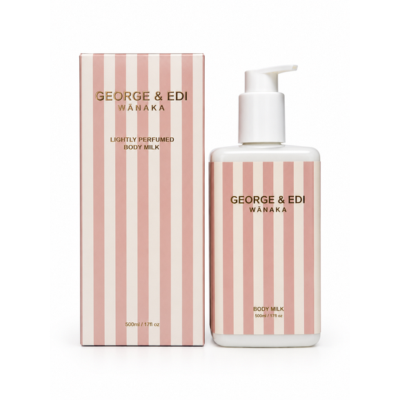 A luxurious body milk enriched with Sweet Almond Oil, Shea Butter, Aloe Vera and Hyaluronic Acid. Blended with nourishing botanical oils to deeply hydrate and soften the skin, it absorbs effortlessly, leaving skin delicately fragranced and beautifully moisturised.

Created without parabens, phthalates, mineral oil or silicones and never tested on animals.

Size: 500 ml

In Bloom
The essence of summer days in voluptuous bloom, this is the queen of white florals, she is intoxicating and a little flirty.




