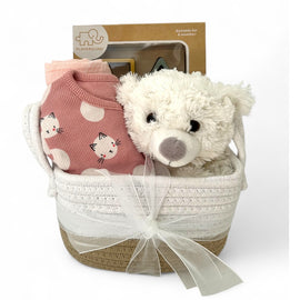 Purr-fectly Snuggled -Baby Gift Hamper-Dusky Rose