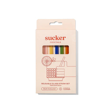 Sucker Glass Straw Set